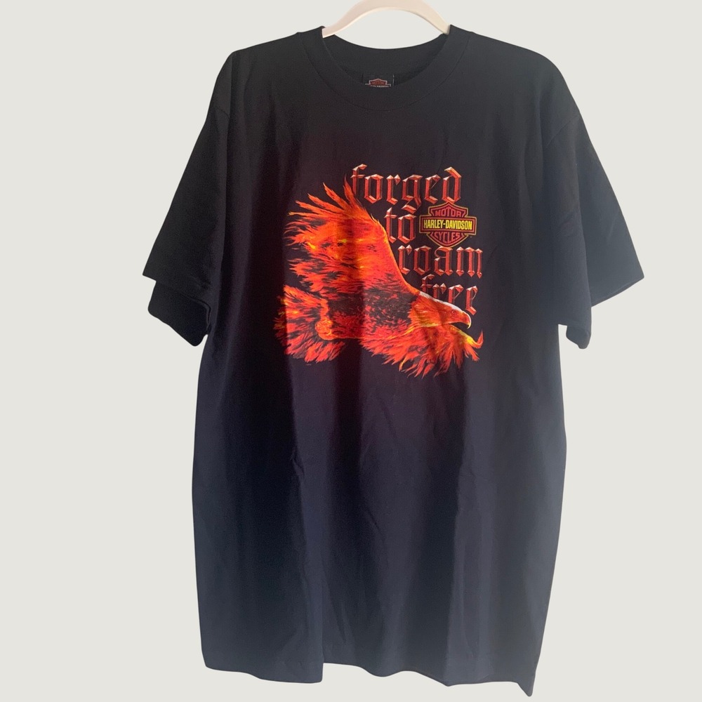 Vintage Harley Davidson Shirt Mens XL Holoubek Forged Roam Free New Mexico Y2K